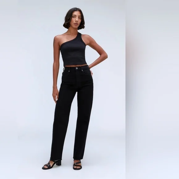 EVERLANE THE WAY HIGH JEAN IN COAL•Size 25 LONG•NWT - Picture 3 of 12